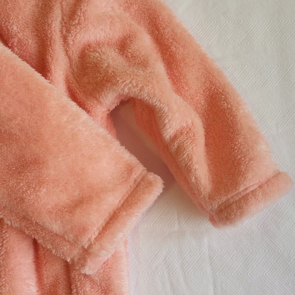 NEW lc waikiki fluffy peach kitten bunting suit 6-9 months baby girl - Picture 4 of 10